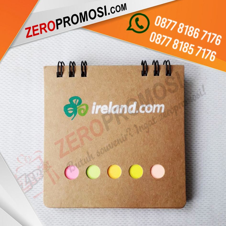 Souvenir Memo Sticky Note H-033 Custom Logo Nama