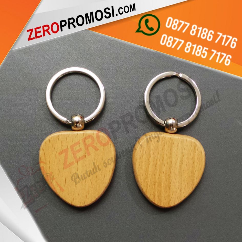 Souvenir Gantungan Kunci Kayu Kode GK-K05 Promosi