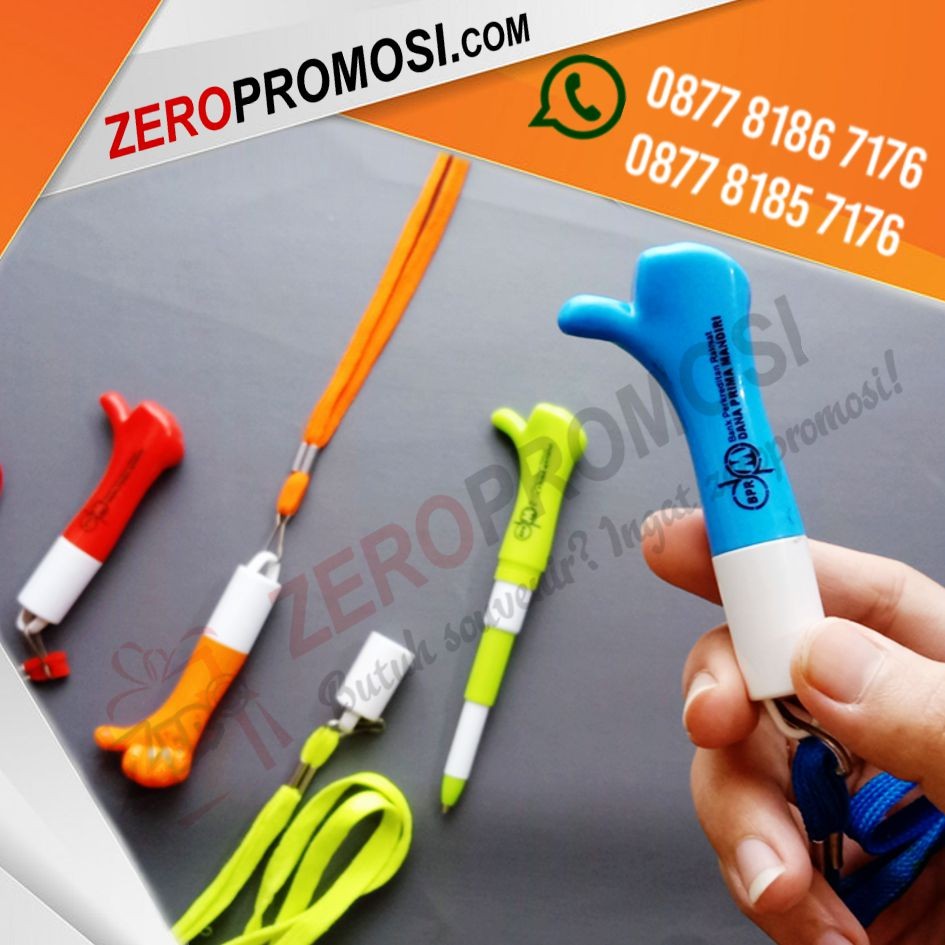Souvenir Pulpen Promosi Model Jari Jempol Custom Logo