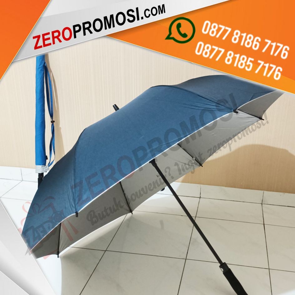 Produksi Souvenir Payung Eksklusif Golf Otomatis Sarung Kain Tipe 75003