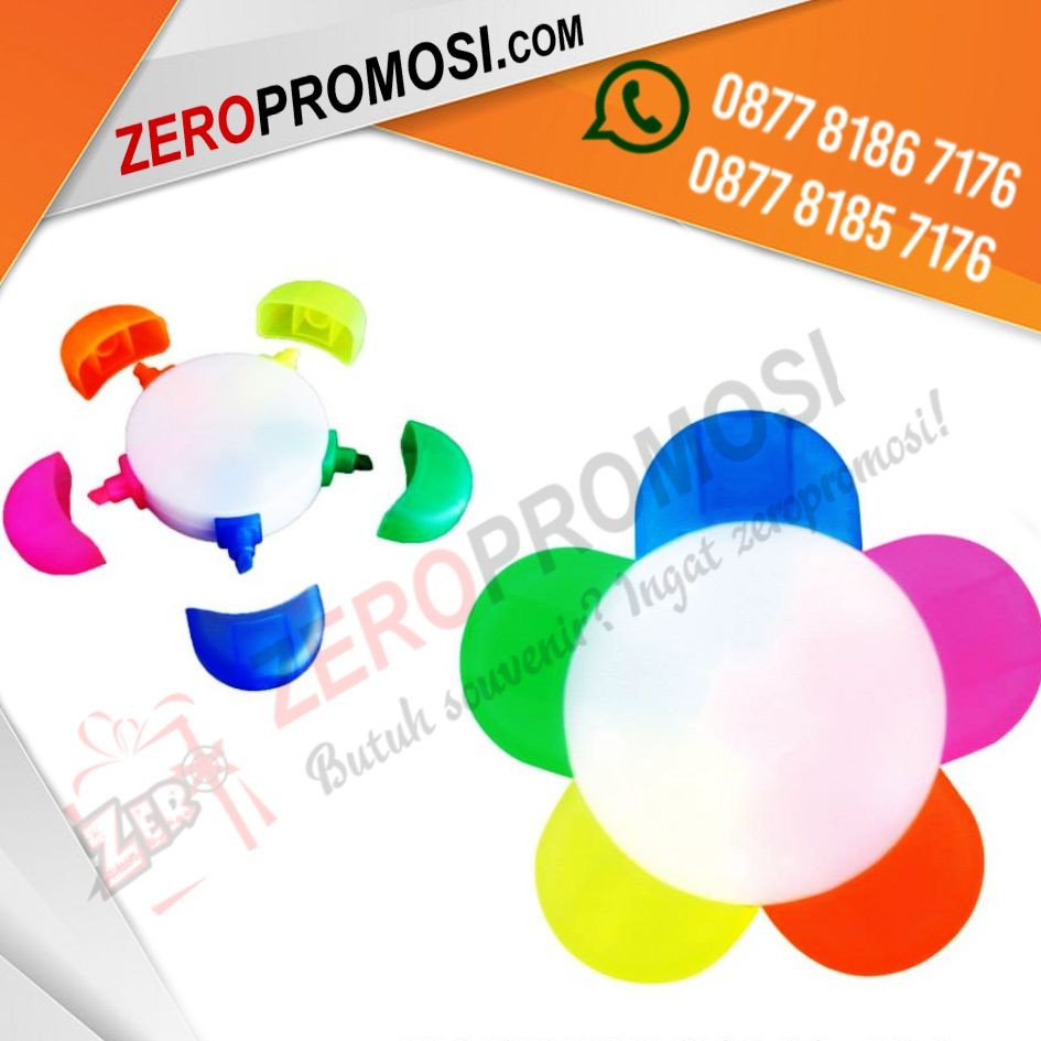 Souvenir Unik Stabilo Bunga 5 warna Promosi Custom